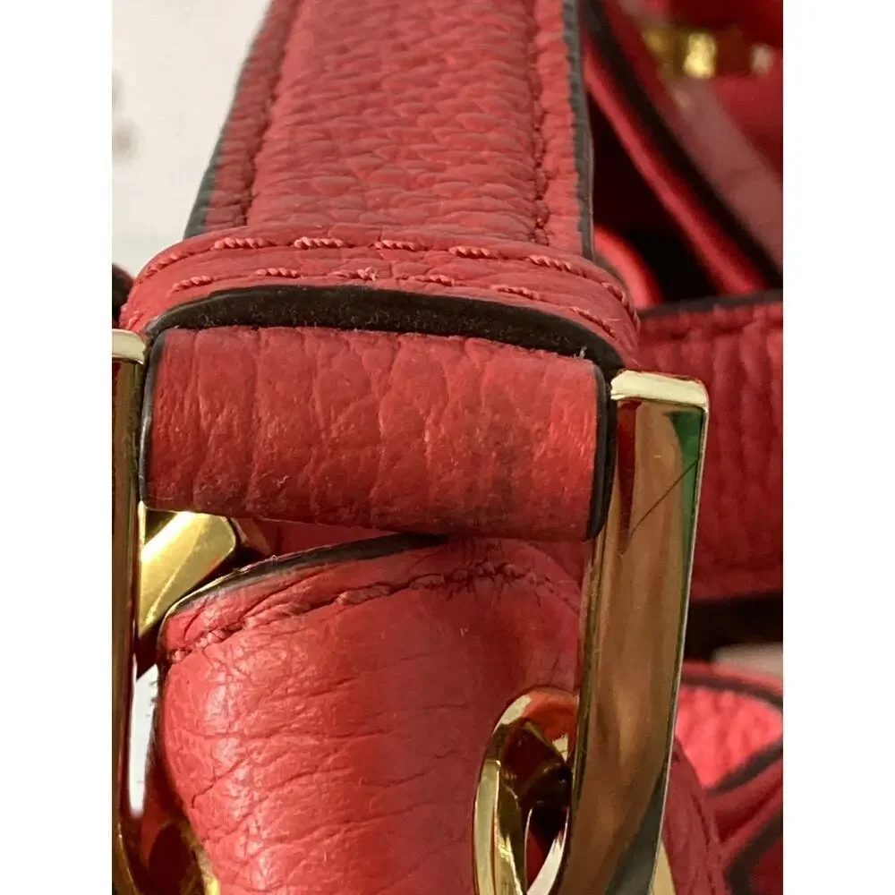 MICHAEL KORS, LARGE PINK PEBBLED LEATHER HANDBAG WITH TASSEL - Picture 7 of 16